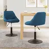 Image de vidaXL Chaises pivotantes velours - Bleu