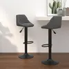 Image de vidaXL Tabourets de bar - Gris foncé (Lot de 2)