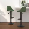 Image de vidaXL Tabourets de bar lot de 2 Vert Foncé Velours