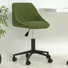 Image de vidaXL Chaise pivotante de bureau vert clair velours