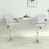Image de vidaXL Chaises pivotantes à manger - Blanc