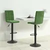 Image de vidaXL Tabourets de bar lot de 2 en velours vert foncé