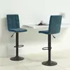 Image de vidaXL Tabourets de bar - Lot de 2 - Velours Bleu