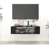 Image de VidaXL Meuble TV suspendu noir 100 cm