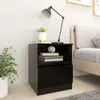 Image de vidaXL Tables de chevet 2 pièces - Noir Aggloméré