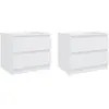 Image de vidaXL Tables de chevet blanches