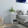 Image de vidaXL Tables de chevet - Blanc brillant