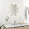 Image de vidaXL Miroir LED Rond - Argenté