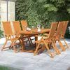 Image de vidaXL Ensemble à Manger de Jardin 7 Pièces - Bois d'Acacia