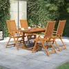 Image de vidaXL Ensemble à manger de jardin 5 pcs bois acacia