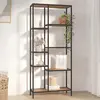Image de vidaXL Étagère à livres - Bois d'ingénierie/Acier