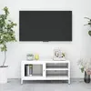Image de Meuble TV vidaXL - Blanc Acier/Verre