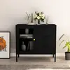 Image de vidaXL Buffet - Noir - 70 cm