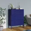 Image de vidaXL Armoire tiroirs Bleu marine