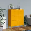 Image de vidaXL Armoire à tiroirs - Jaune moutarde - 80x35x101,5 cm
