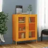 Image de vidaXL Armoire de rangement - Jaune moutarde