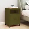 Image de vidaXL Table de Chevet - Vert Olive