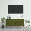 Image de vidaXL Meuble TV Vert Olive 105 cm