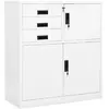 Image de vidaXL Armoire de bureau Blanc 90x40x102 cm