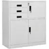 Image de vidaXL Armoire de bureau - Gris clair - 90x40x102 cm
