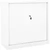 Image de vidaXL Armoire à portes coulissantes - Acier blanc