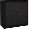 Image de vidaXL Armoire à Portes Coulissantes Noire
