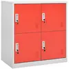 Image de VIDAXL Armoire à Casiers Gris Clair et Rouge