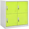 Image de vidaXL Armoire à casiers - Gris clair et vert - 90x45x92,5 cm