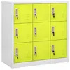 Image de vidaXL Armoire à casiers - Gris clair et vert