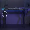 Image de vidaXL Bureau de jeu - Noir