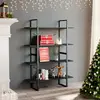 Image de vidaXL Bibliothèque à 4 niveaux 100x30x140 cm Gris