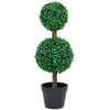 Image de vidaXL Buis artificiel avec pot - 60 cm - Vert
