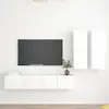 Image de vidaXL Meubles TV 4 pcs - Blanc