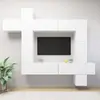 Image de vidaXL Meuble TV Ensemble 9 pcs Blanc