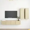 Image de vidaXL Ensemble Meubles TV 4 pièces - Chêne sonoma
