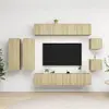 Image de vidaXL Ensemble Meuble TV 8 pièces - Chêne Sonoma