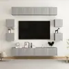 Image de vidaXL Ensemble meubles TV 10 pcs Gris béton