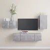 Image de vidaXL Meubles TV Gris béton 4 pcs