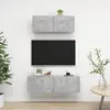 Image de vidaXL Ensemble TV - Gris béton (2 pcs)