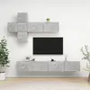 Image de vidaXL Ensemble Meubles TV - Gris Béton - 7 Pièces