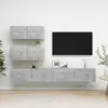 Image de vidaXL Ensemble de meubles TV 4 pcs Gris