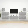 Image de vidaXL Ensemble meubles TV - 7 pcs - Gris béton
