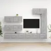 Image de vidaXL Meubles TV 7 pcs gris béton
