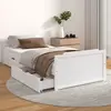 Image de vidaXL Cadre de lit sans matelas - Blanc 90x200 cm
