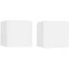 Image de vidaXL Tables de chevet - 30,5 x 30 x 30 cm - Blanc