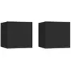 Image de vidaXL Tables de chevet 2 pcs noir 30,5x30x30 cm