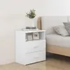 Image de vidaXL Tables de chevet 2 pcs - Blanc