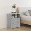 Image de vidaXL Table de Nuit - Gris Béton