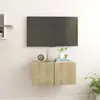 Image de VidaXL Meuble TV suspendu - Chêne sonoma