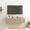 Image de vidaXL Meubles TV Suspendus - Chêne